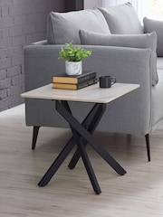 Julian Bowen White Black Bradley Lamp Table - Image 1 of 6