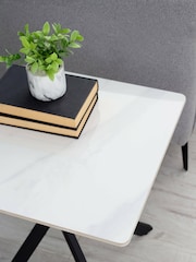 Julian Bowen White Black Bradley Lamp Table - Image 3 of 6