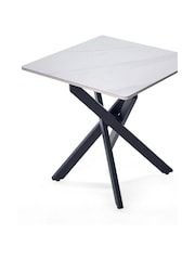 Julian Bowen White Black Bradley Lamp Table - Image 5 of 6