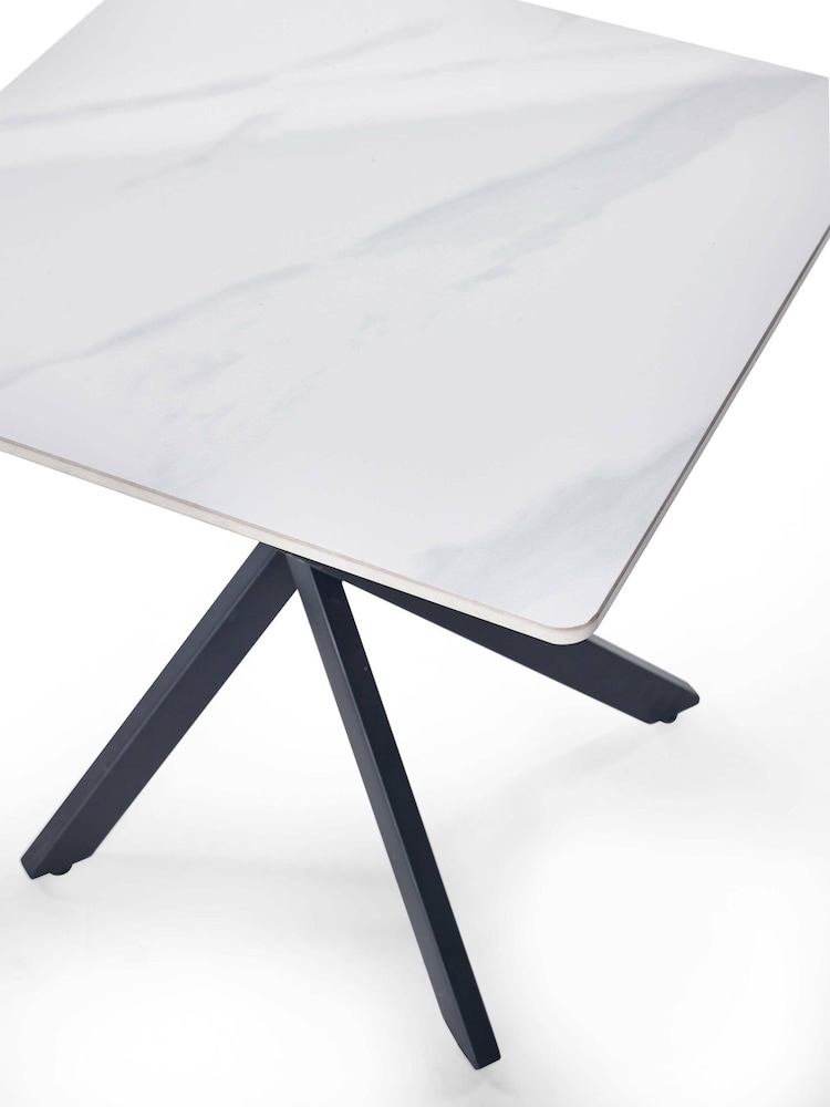 Julian Bowen White Black Bradley Lamp Table - Image 6 of 6