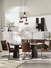 Julian Bowen Dark Brown Arya  Extending Dining Table - Image 3 of 13