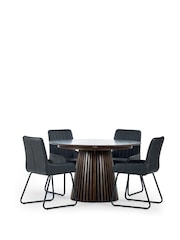 Julian Bowen Dark Brown Arya  Extending Dining Table - Image 9 of 13