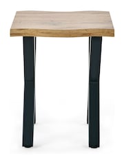 Julian Bowen Oak Black Harvey Lamp Table - Image 4 of 5