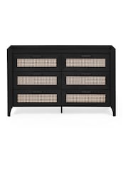 Julian Bowen Black Sydney 6 Drawer Wide Chest - Image 4 of 7