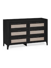 Julian Bowen Black Sydney 6 Drawer Wide Chest - Image 5 of 7