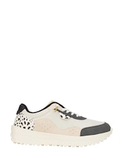HEYDUDE Cream Hayden Shine Trainers - Image 1 of 4