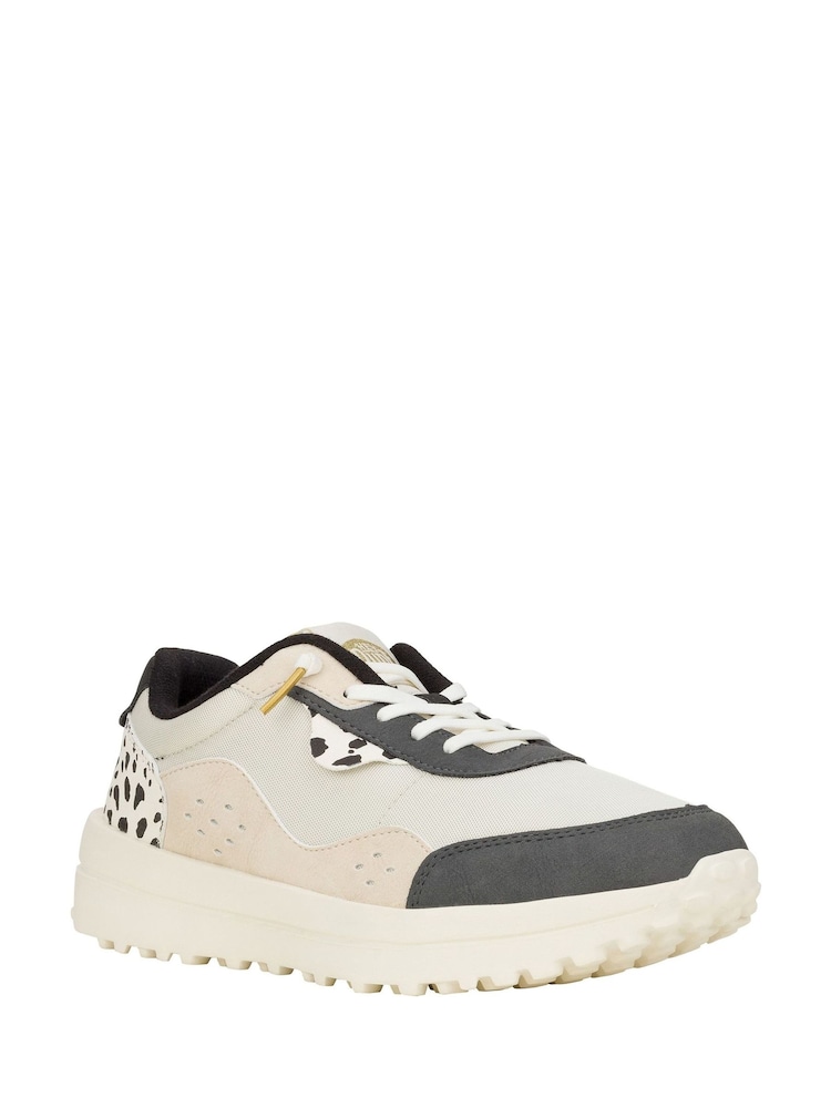 HEYDUDE Cream Hayden Shine Trainers - Image 2 of 4