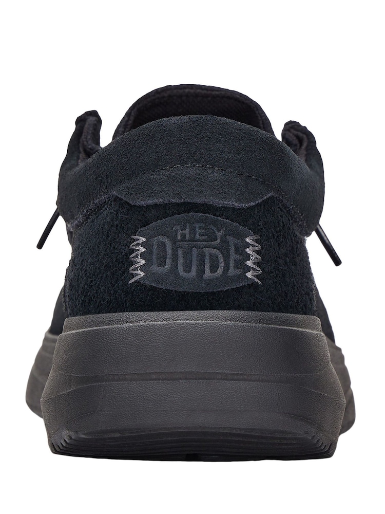 HEYDUDE Wally X Suede Black Shoes - Image 3 of 3