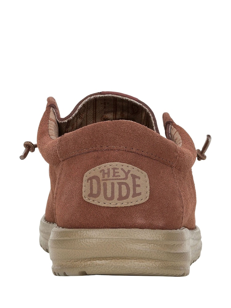 HEYDUDE Wally Suede Brown Shoes - Image 4 of 4 HEYDUDE Wally Suede Brown Shoes - Image 4 of 4