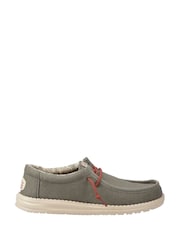 HEYDUDE Green Wally Waxed Canvas Shoes - Image 1 of 4
