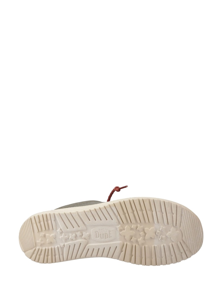 HEYDUDE Green Wally Waxed Canvas Shoes - Image 4 of 4