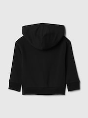 Gap Black & White Zip Up Logo Fleece-Lined Hoodie (6mths-5yrs) - Image 2 of 3