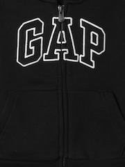 Gap Black & White Zip Up Logo Fleece-Lined Hoodie (6mths-5yrs) - Image 3 of 3
