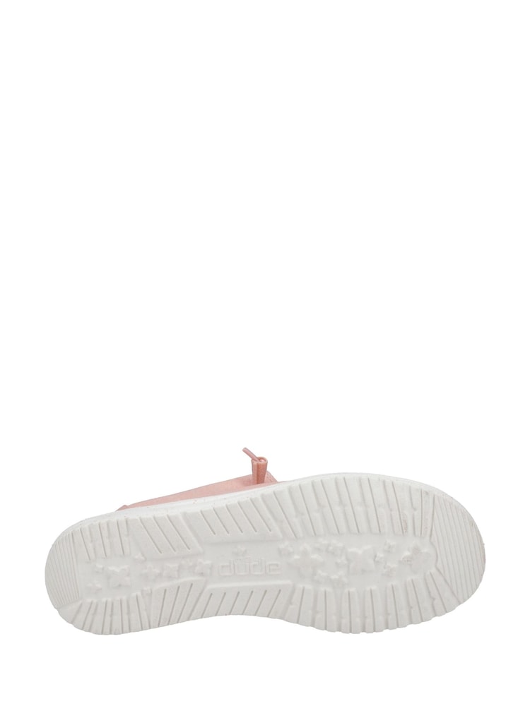 HEYDUDE Pink Wendy Canvas Shoes - Image 4 of 4