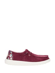 HEYDUDE Red Wendy Corduroy Leo Shoes - Image 1 of 4