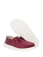 HEYDUDE Red Wendy Corduroy Leo Shoes - Image 3 of 4