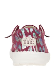 HEYDUDE Red Wendy Corduroy Leo Shoes - Image 4 of 4