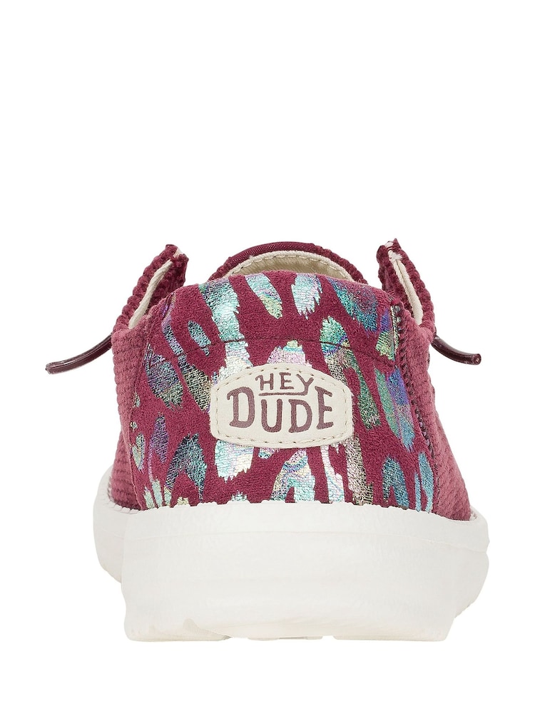 HEYDUDE Red Wendy Corduroy Leo Shoes - Image 4 of 4