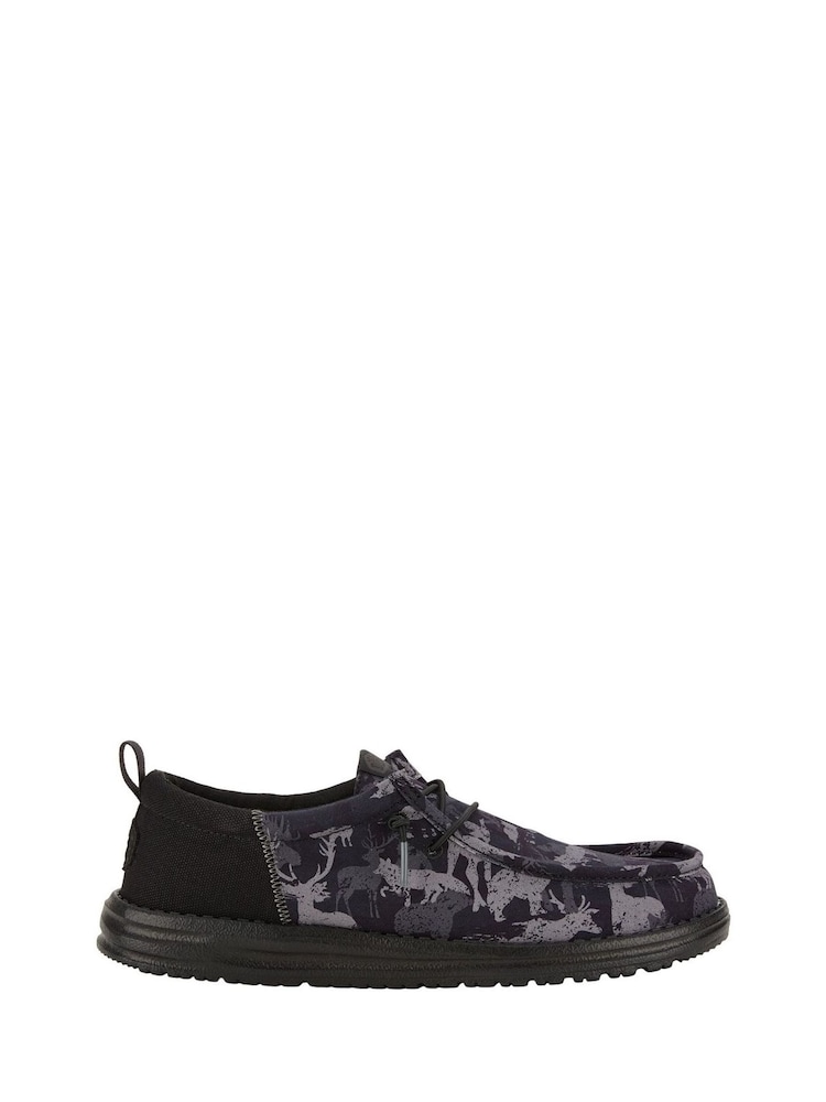 HEYDUDE Wally Funk Hunt Camo Black Shoes - Image 1 of 4