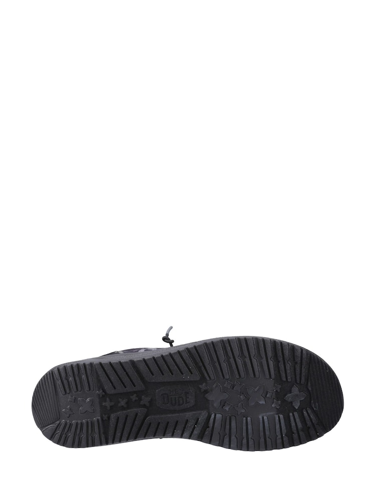 HEYDUDE Wally Funk Hunt Camo Black Shoes - Image 4 of 4