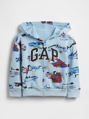 Sudadera holgada con capucha, cremallera y logo de Gap (6 meses - 5 años) - Imagen 1 de 3