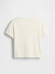 Gap White Logo Terry Crew Neck T-Shirt (6mths-5yrs) - Image 2 of 3
