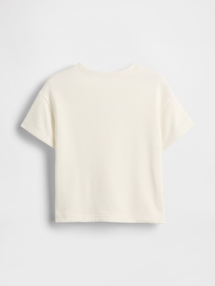 Gap White Logo Terry Crew Neck T-Shirt (6mths-5yrs) - Image 2 of 3