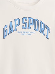 Gap White Logo Terry Crew Neck T-Shirt (6mths-5yrs) - Image 3 of 3