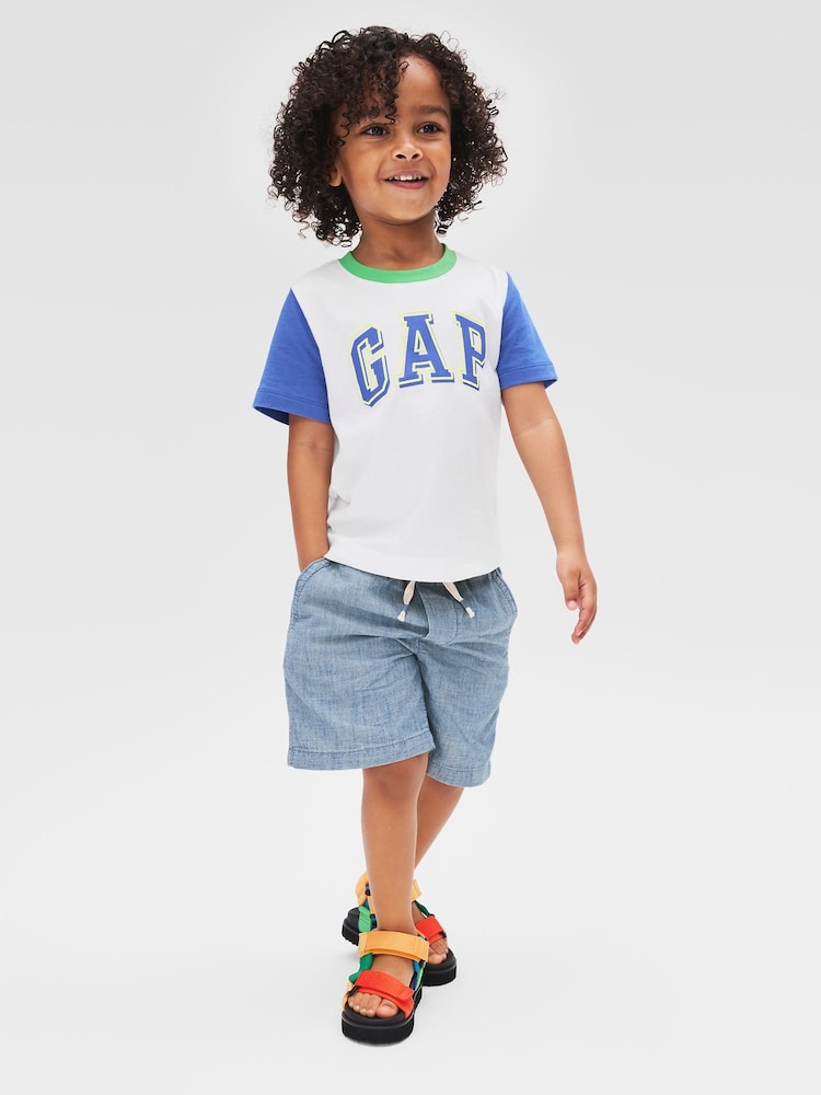 Gap White Logo Short Sleeve T-Shirt (6mths-5yrs) - Image 1 of 4