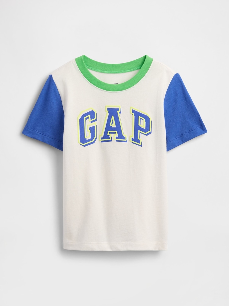 Gap White Logo Short Sleeve T-Shirt (6mths-5yrs) - Image 2 of 4 Gap White Logo Short Sleeve T-Shirt (6mths-5yrs) - Image 2 of 4