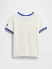 Gap White/Blue Cars Disney Relaxed Graphic Short Sleeve T-Shirt (6mths-5yrs) - Image 2 of 3