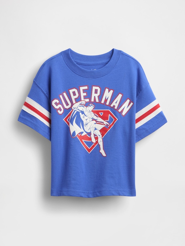 Gap Blue DC Superman Oversized Graphic T-Shirt (6mths-5yrs) - Image 1 of 2