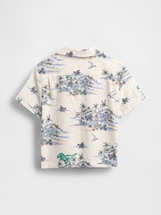 Estampado neutro - Camisa de manga corta de lino y algodón Brannan Bear de Gap (6 meses-5 años) - Imagen 3 de 4