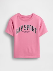 Gap Pink Logo Terry Crew Neck T-Shirt (6mths-5yrs) - Image 1 of 2