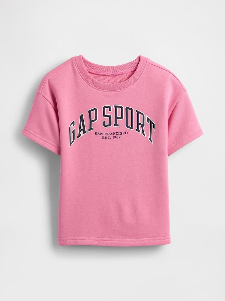 Gap Pink Logo Terry Crew Neck T-Shirt (6mths-5yrs) - Image 1 of 2