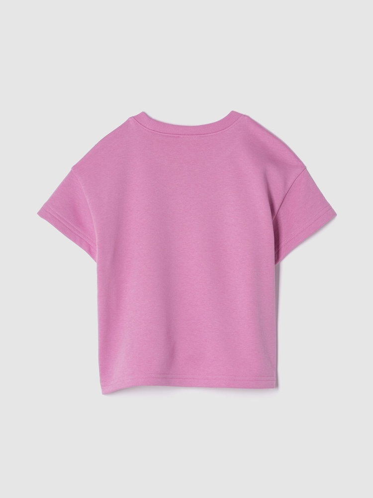 Gap Pink Logo Terry Crew Neck T-Shirt (6mths-5yrs) - Image 2 of 2