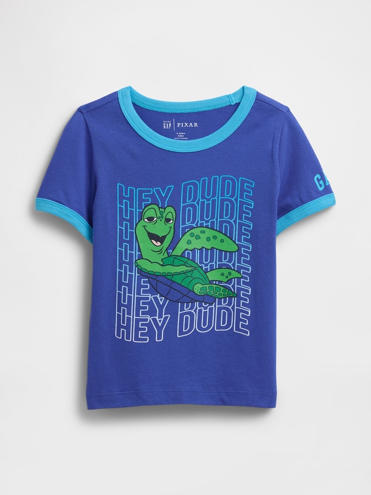 Gap Blue Crush Disney Relaxed Graphic Short Sleeve T-Shirt (6mths-5yrs) - Image 1 of 3