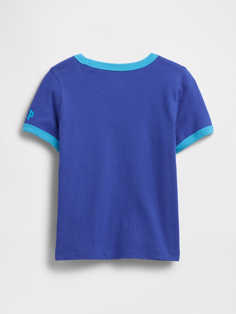 Gap Blue Crush Disney Relaxed Graphic Short Sleeve T-Shirt (6mths-5yrs) - Image 2 of 3