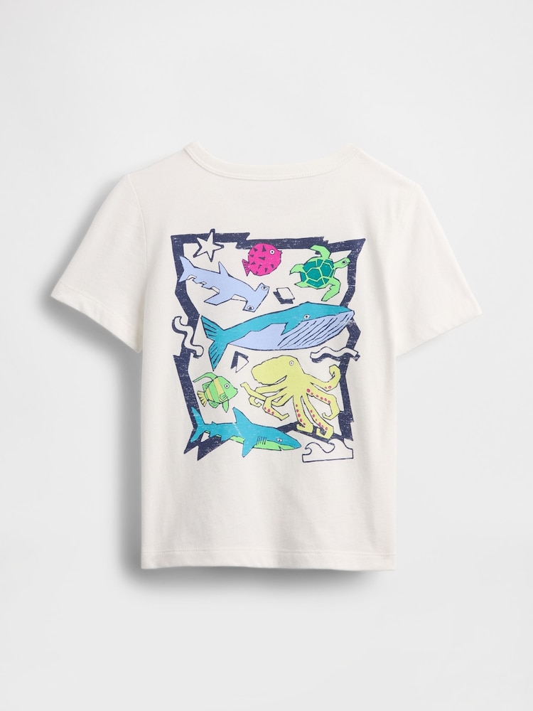 Gap White Mix and Match Graphic Short Sleeve T-Shirt (6mths-5yrs) - Image 2 of 3