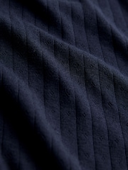 The Set White/Navy Blue 2 Pack Pointelle Pyjamas - Image 7 of 7