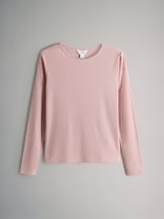 The Set Baby Pink/Stripe 2 Pack Soft Touch Ribbed Long Sleeve Long Leg Pyjamas - Image 2 of 7