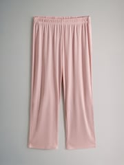 The Set Baby Pink/Stripe 2 Pack Soft Touch Ribbed Long Sleeve Long Leg Pyjamas - Image 5 of 7