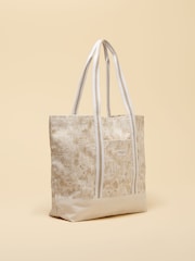 Neutral Toile De Jouy - Joules Promenade Canvas-Tote-Bag - Bild 5 von 8
