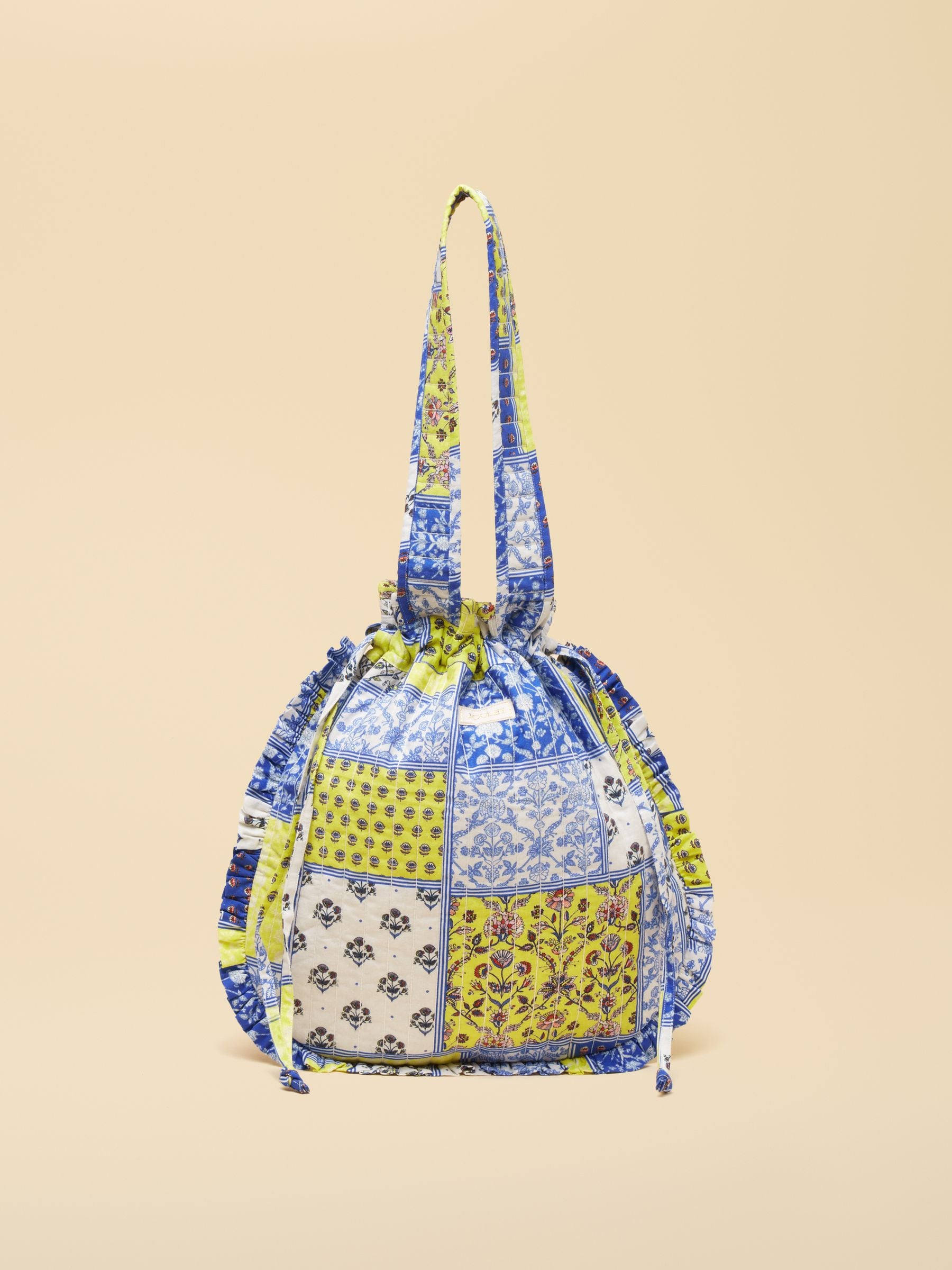 Joules Yellow/Blue Nella & Hotch Potch Quilted Tote Bag Small