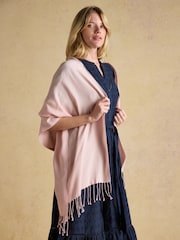 Joules Ascot Pink Pashmina Large Scarf - Image 1 of 6