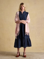 Joules Ascot Pink Pashmina Large Scarf - Image 2 of 6