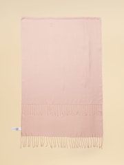 Joules Ascot Pink Pashmina Large Scarf - Image 5 of 6