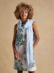 Joules Ascot Blue Large Lightweight Wrap Scarf - Image 2 of 6
