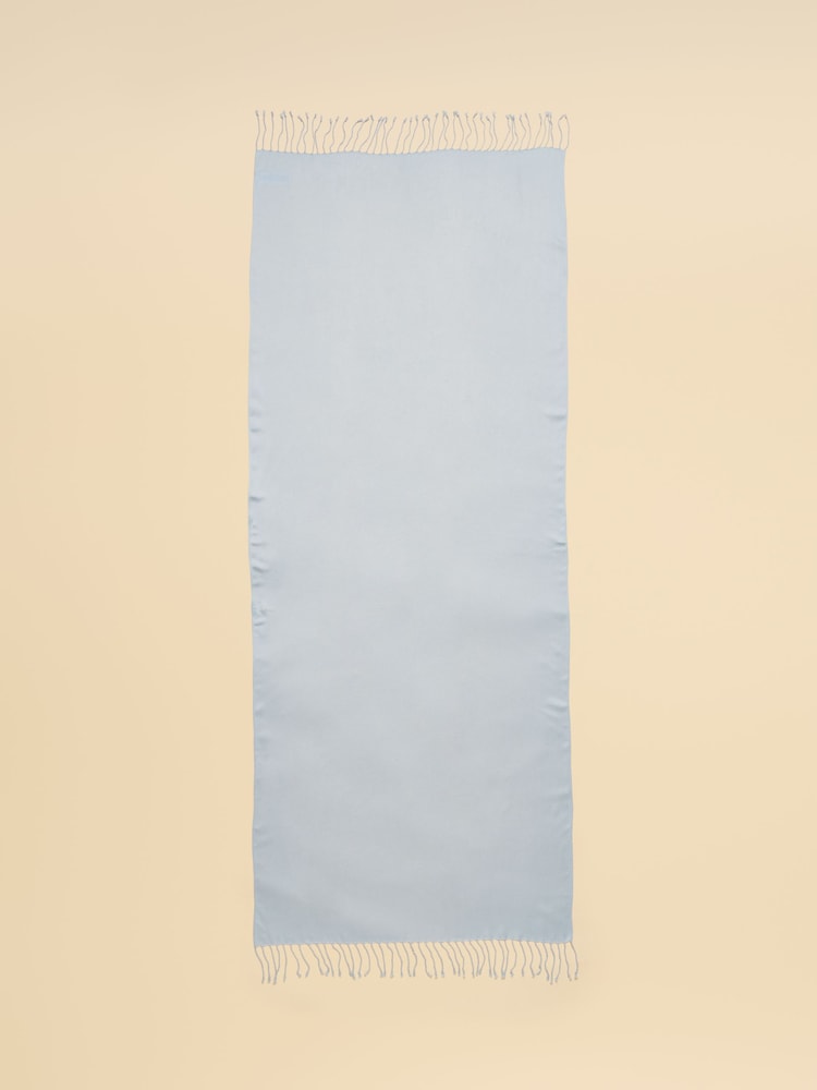 Joules Ascot Blue Large Lightweight Wrap Scarf - Image 6 of 6