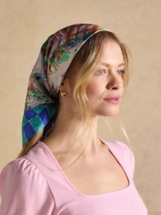 Amalfi Scene - Joules Bloomfield quadratisches Tuch aus 100% Seide - Bild 6 von 8